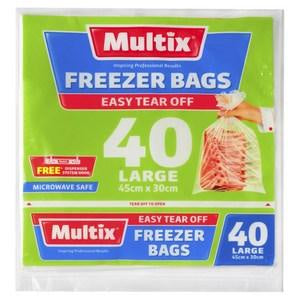 Multix Freezer Bags Tear Off Large 40pk