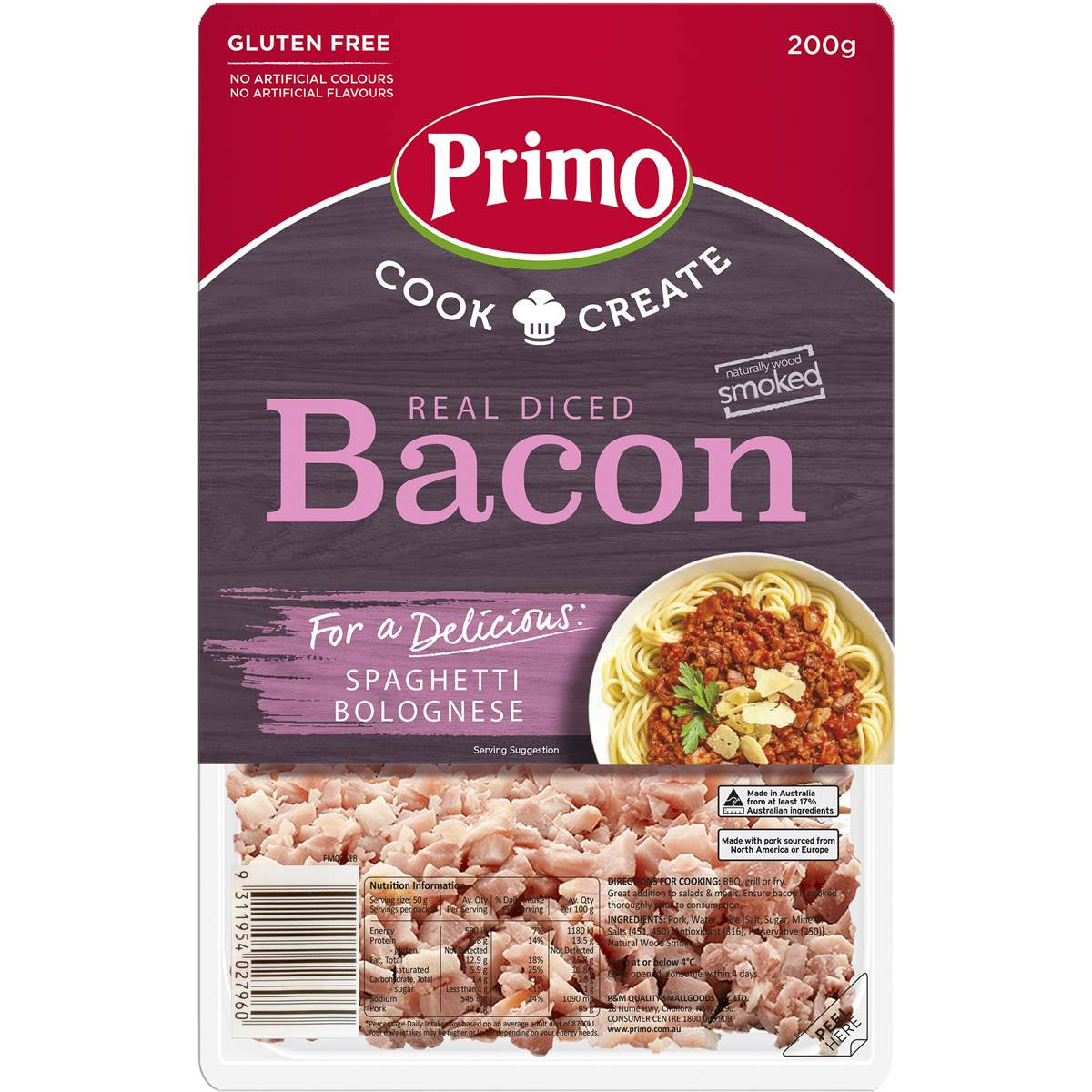 Primo Real Bacon Diced 200g