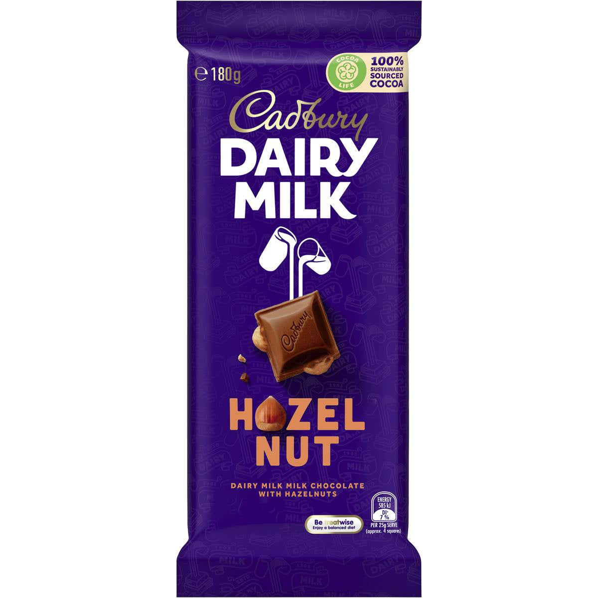 Cadbury Dairy Milk Hazelnut Block 180g