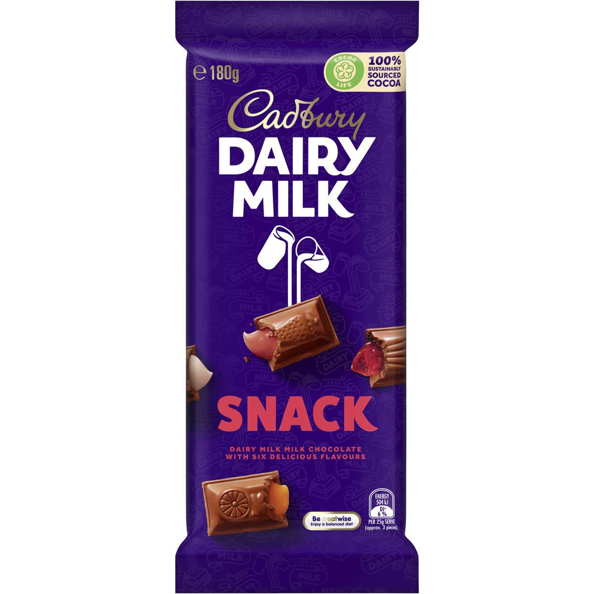 Cadbury Dairy Milk Snack Block 180g
