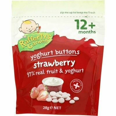 Rafferty's Garden Strawberry Yoghurt Buttons 12 Months+ 28g
