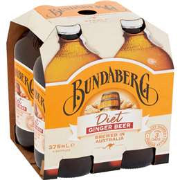 Bundaberg Diet Ginger Beer 375ml 4pk