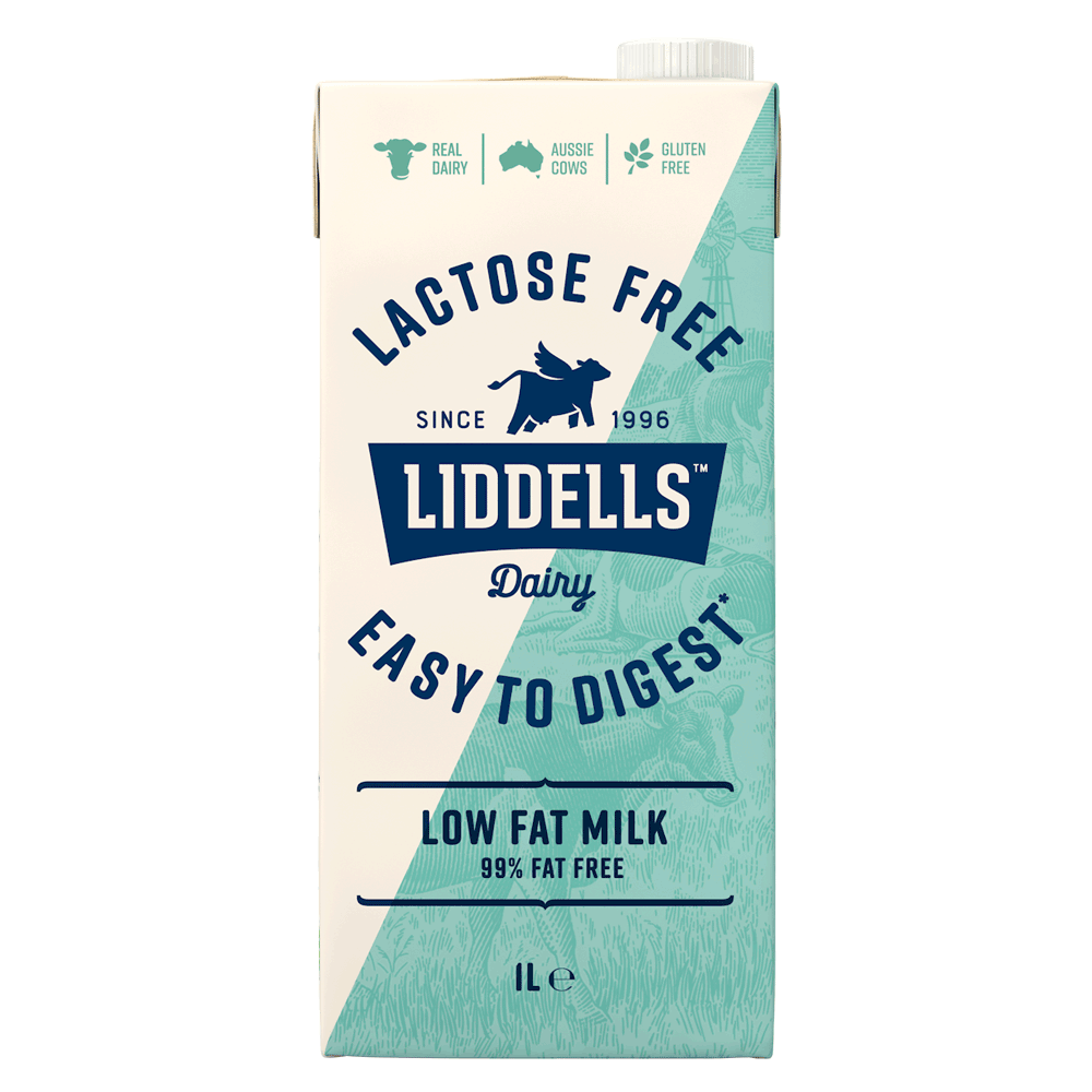 Liddell's Lactose Free Low Fat Milk 99% Fat Free 1L