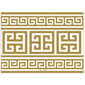 Greek Key Gold Rectangle Placemat 12pk