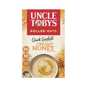 Uncle Toby's Rolled Oats Sachets Creamy Honey 350g 10pk