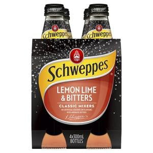 Schweppes Lemon & Lime Bitters Bottles 4pk