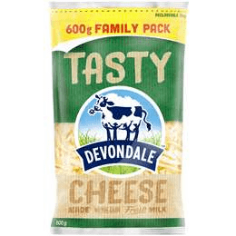 Devondale Tasty Shredded Cheese 600g