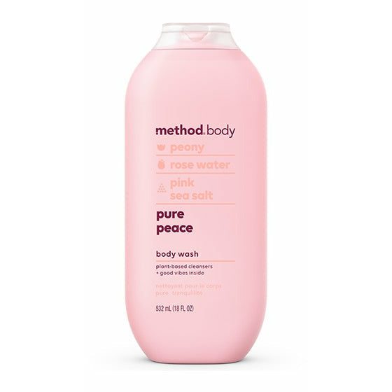 Method Ladies Body Wash Pure Peace Peony Rosewater Pink Sea Salt  532ml