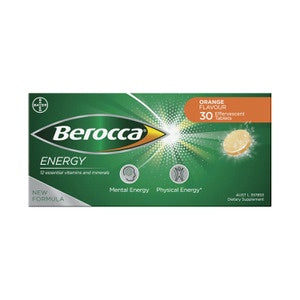 Berocca Energy Effervescent Tablet Orange 30pk