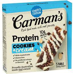 Carman's Cookies & Cream Protein Bars 5pk