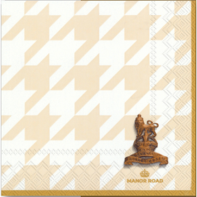 Manor Road Cocktail Napkin Classic Houndstooth 20pk