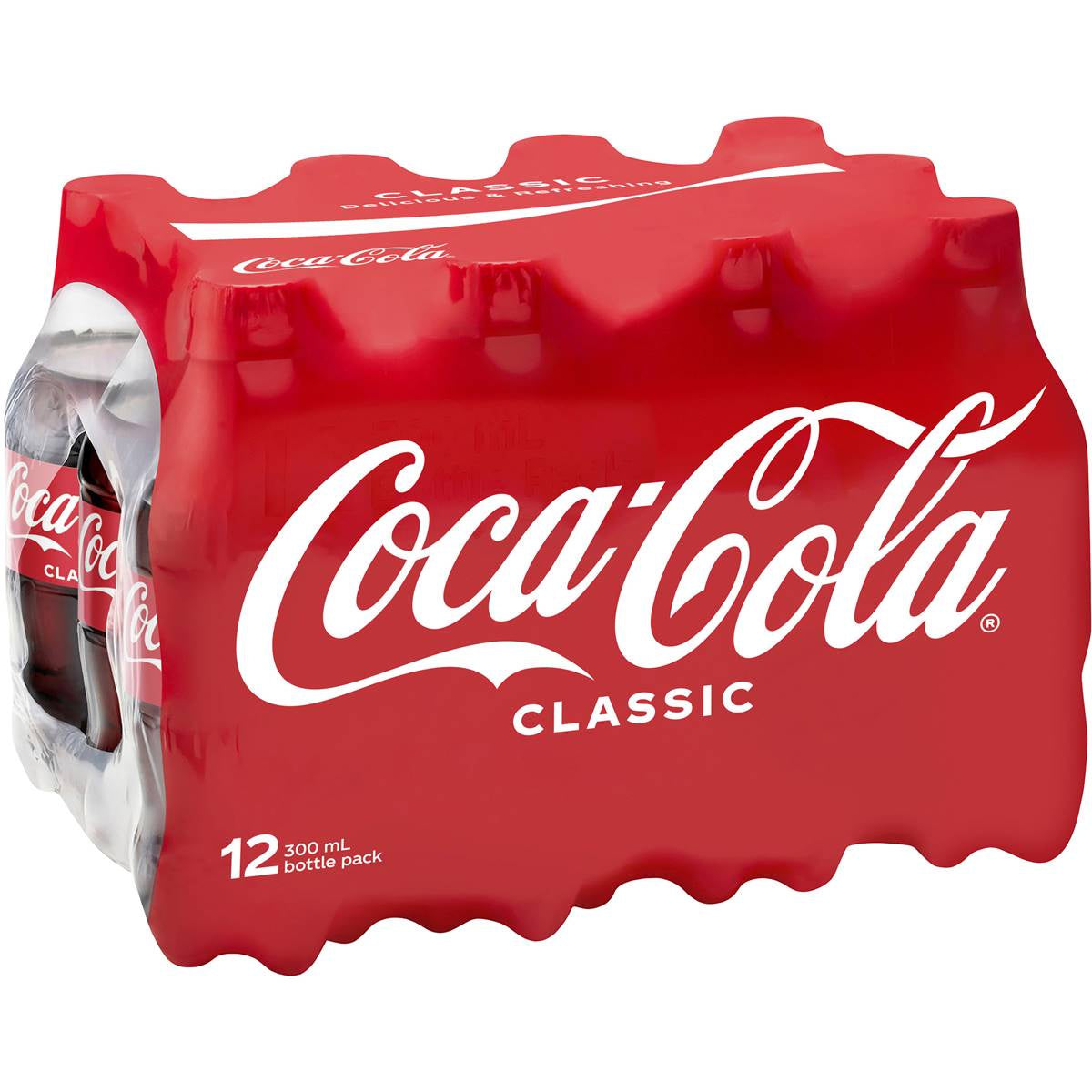 Coca - Cola Classic Soft Drink Mini Bottles 300ml X 12 Pack