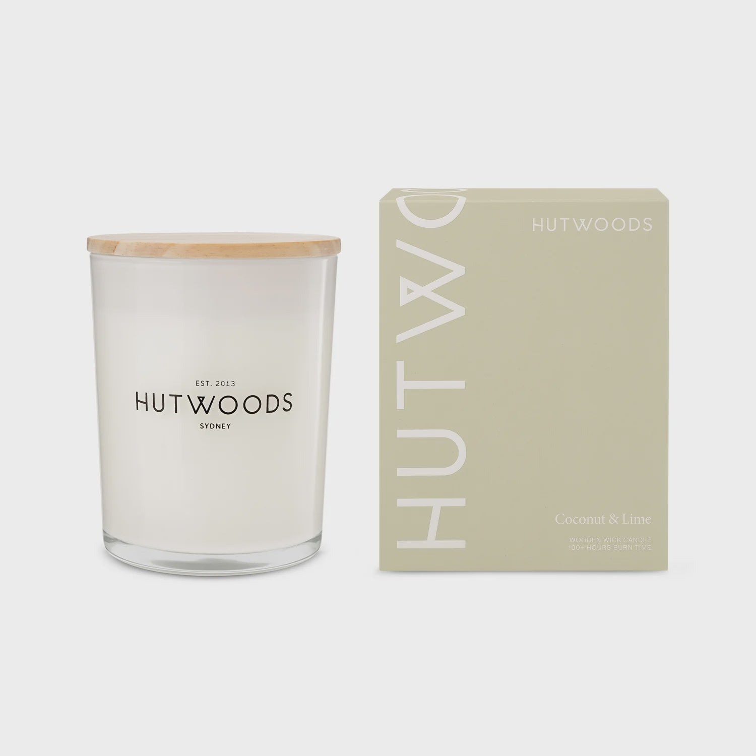 Hutwoods Candle Coconut & Lime 100+ Hours Burn Time