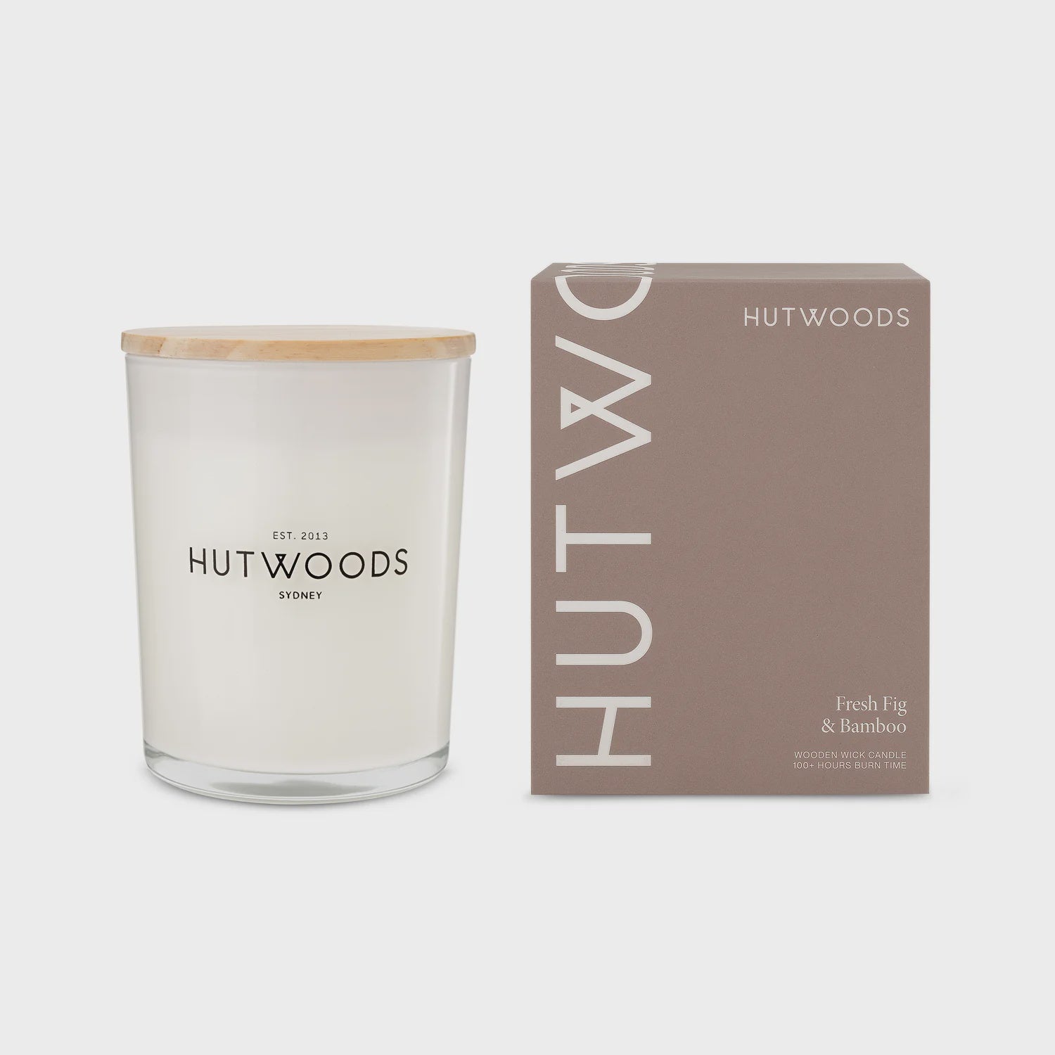 Hutwoods Candle Fresh Fig & Bamboo 100+ Hours Burn Time