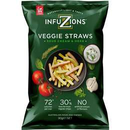 Infuzions Veggie Straws Sour Cream & Herb 90g