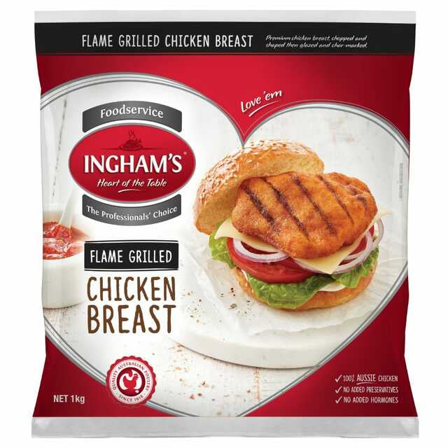 Inghams Chicken Breast Fillets Flame Grilled 1kg