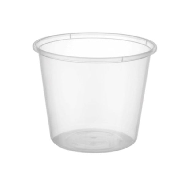 Plastic Container Round 700ml/Lid 10pk