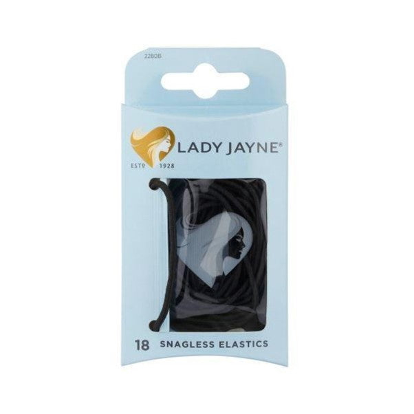 Lady Jayne Elastic Thin Black 18pk