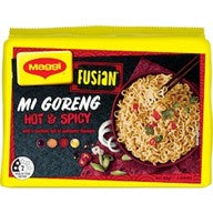 Maggi Fusian Mi Goreng Hot & Spicy Instant Noodles 5 Pack