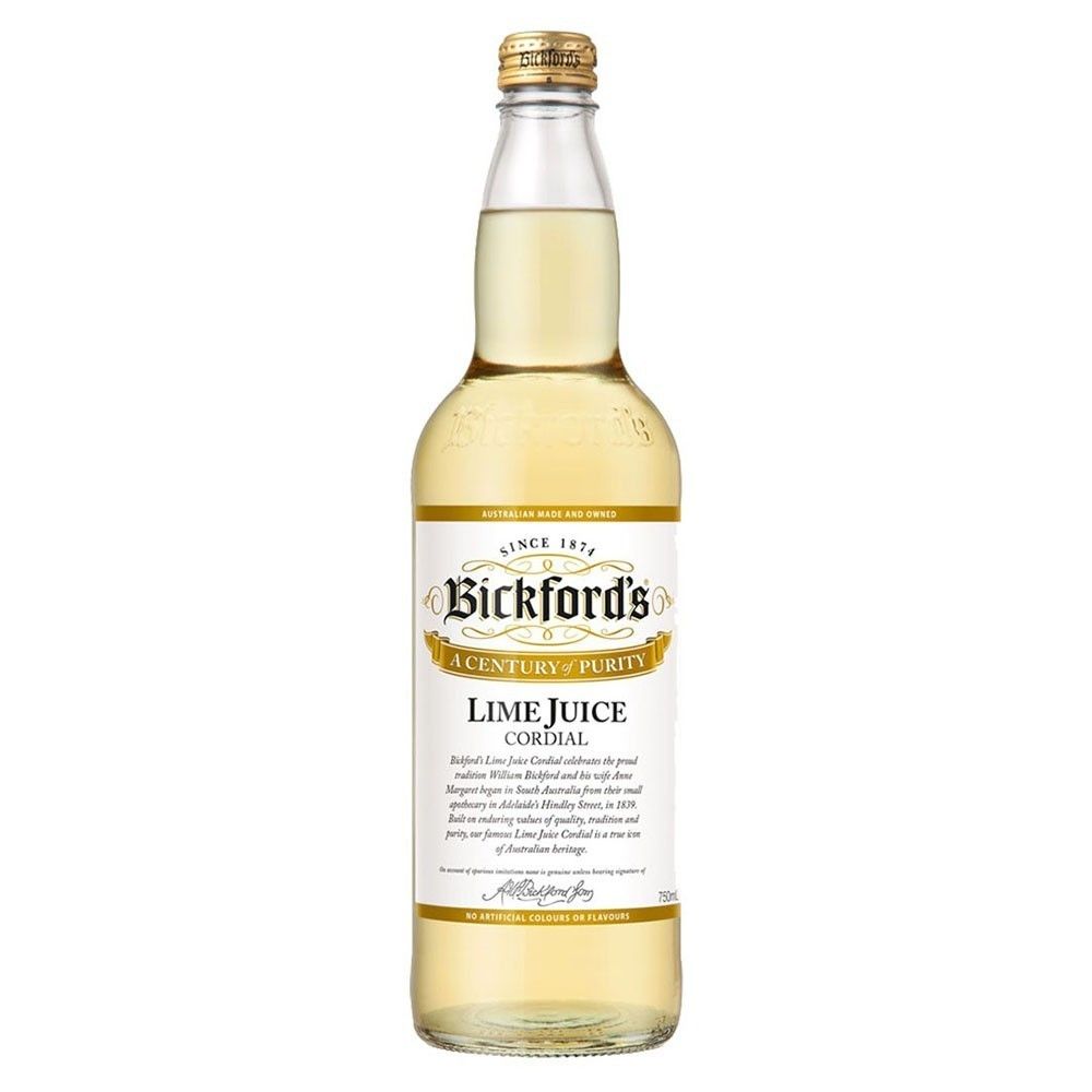 Bickford's Lime Cordial Bottle 750ml