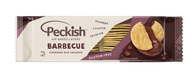 Peckish Thins Rice Crackers BBQ 90g