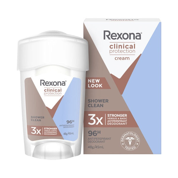 Rexona Women Clinical Antiperspirant Cream Shower Clean 48g