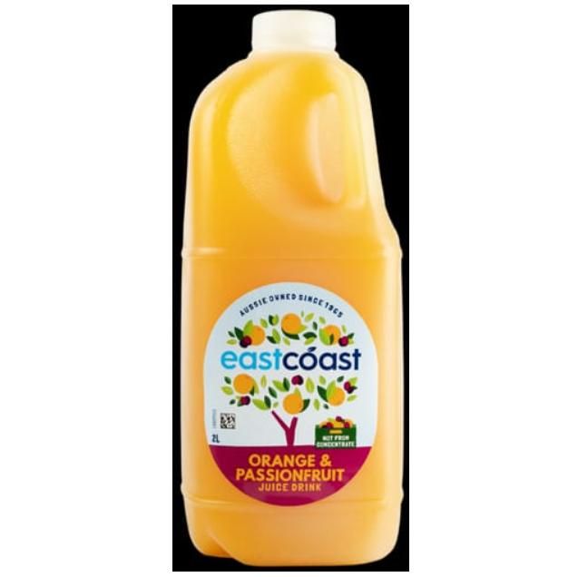 East Coast Orange & Passionfruit Juice Drink 2L