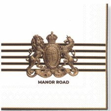 Manor Road Dinner Napkin Regal Stripes 20pk