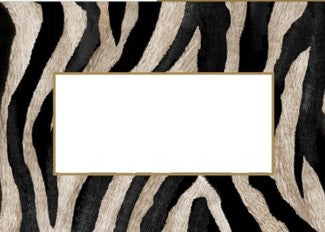 Manor Road Place Cards Zebra 45pk