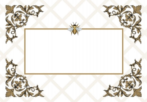 Manor Road Place Cards Ornamental Bee 45pk