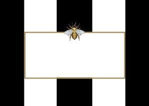 Manor Road Place Cards Striped Bee 45pk