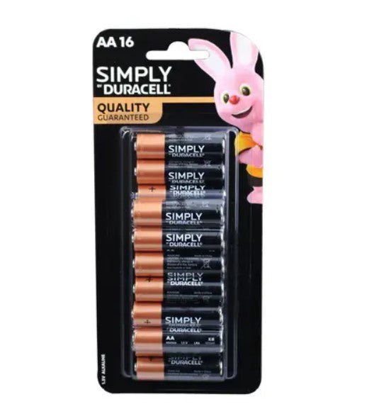 Duracell Simply Batteries AA 16pk