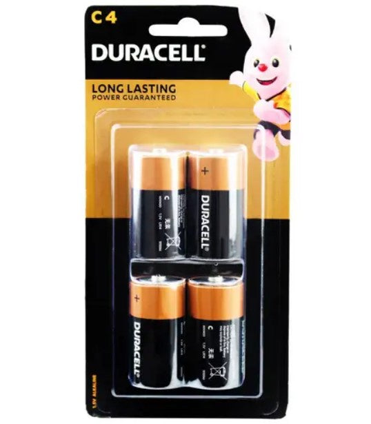 Duracell Alkaline Batteries C 4pk