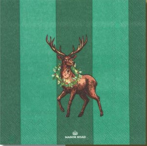 Manor Road Cocktail Napkin Mr Stag 20pk