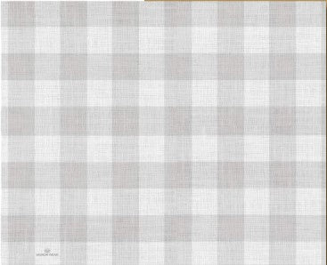 Soft Grey Linen Gingham Paper Placemat Pad - 30 sheets