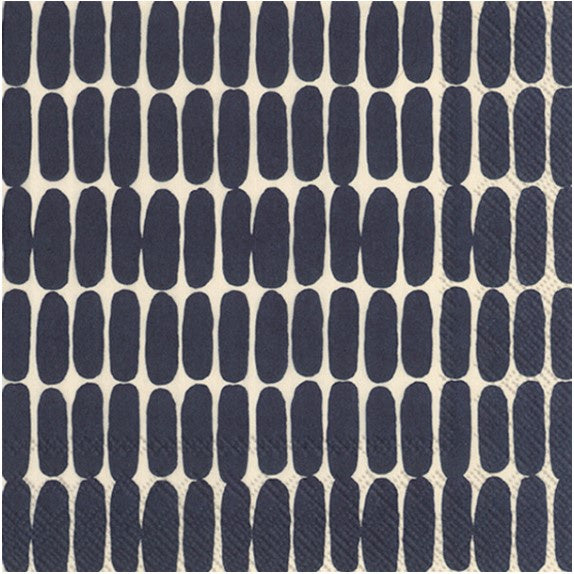 Marimekko Alku Cream Black Luncheon Napkin 20pk