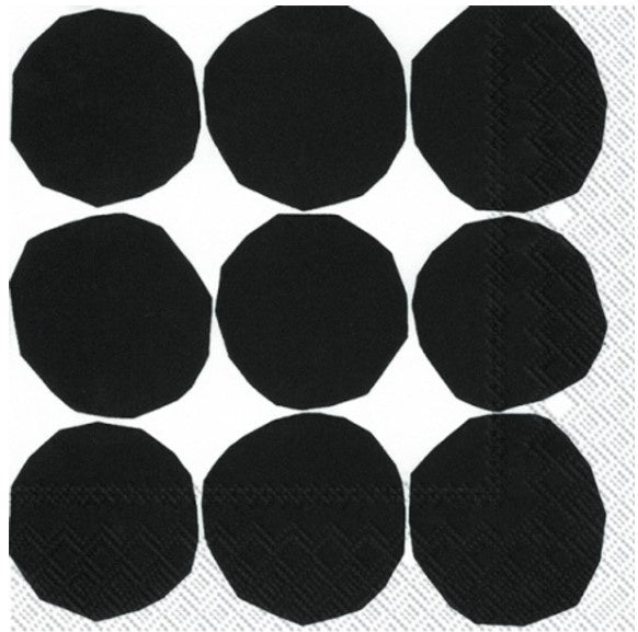 Marimekko Kivet Black White Luncheon Napkin 20pk