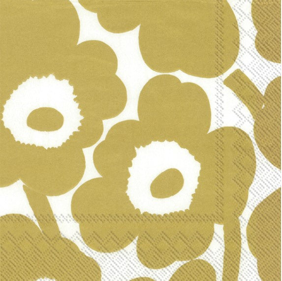 Marimekko Unikko White Gold Luncheon Napkin 20pk