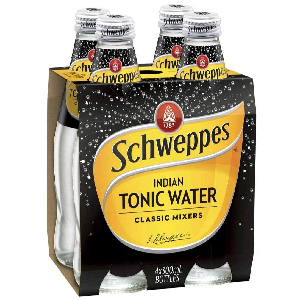 Schweppes Tonic Water Glass 300ml 4pk