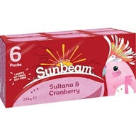 Sunbeam Sultana & Cranberry 6pk