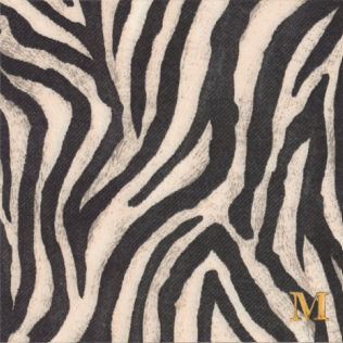 Manor Road Dinner Napkin The Zebra 40cm 20pk