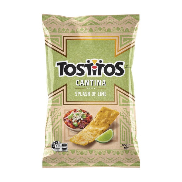 Tostitos Tortilla Corn Chips Splash of Lime 175g