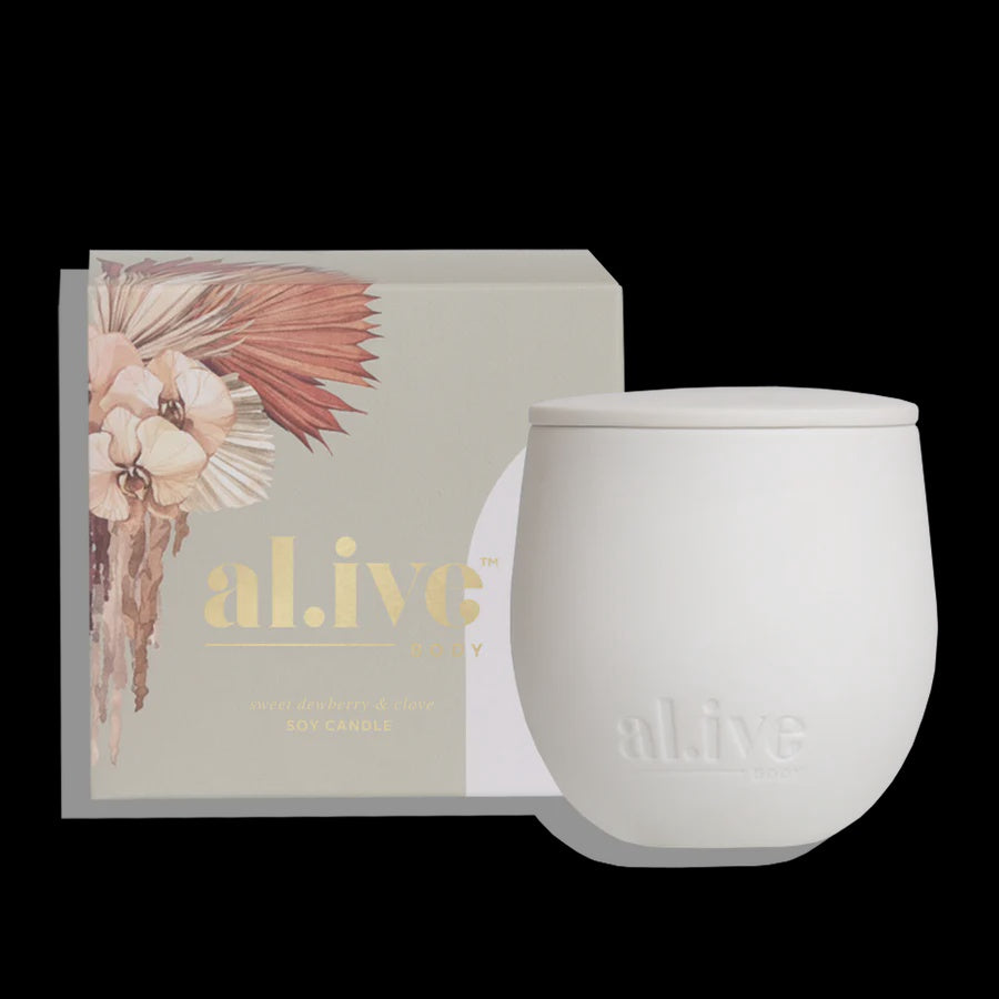 Al.ive Body Sweet Dewberry & Clover Soy Candle 60 Hrs 295g