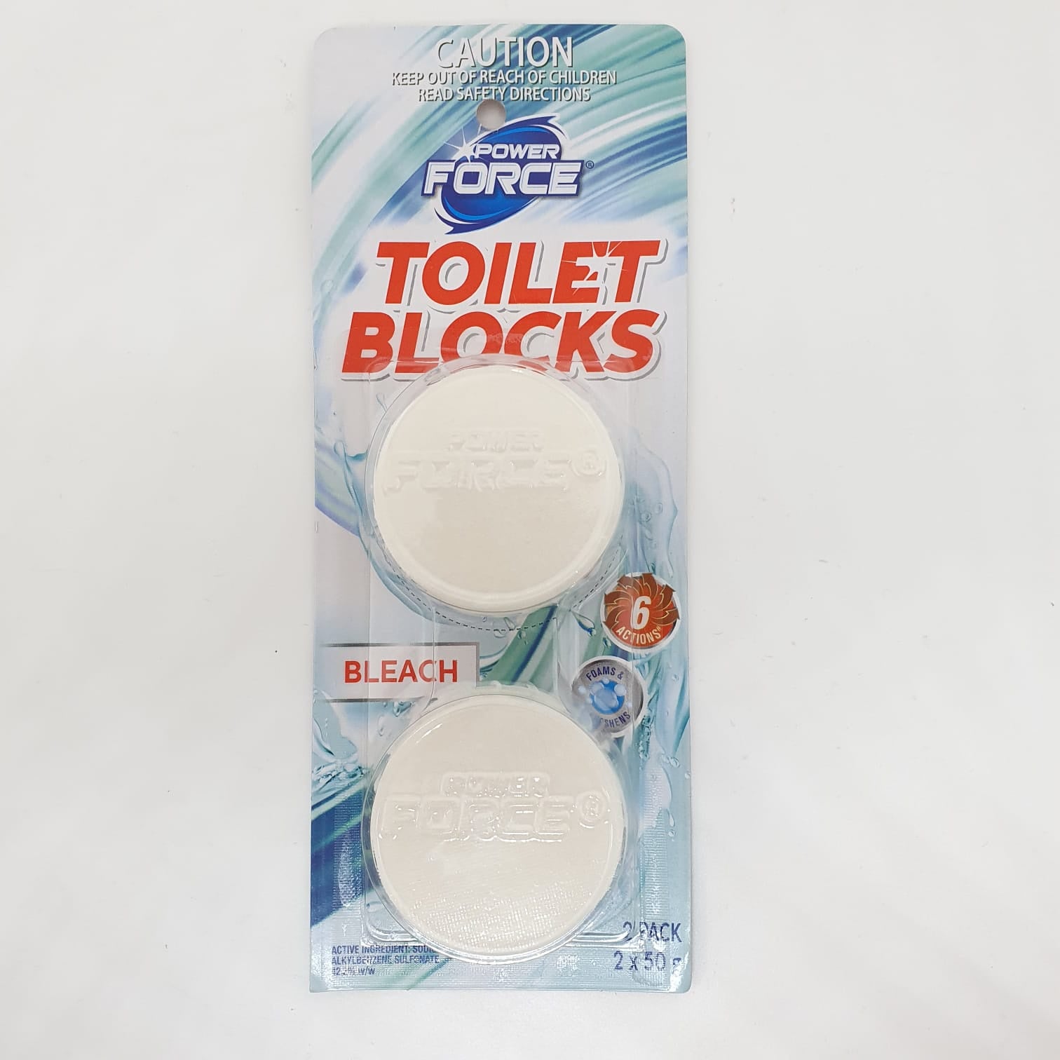 Power Force Toilet Block Bleach 2pk