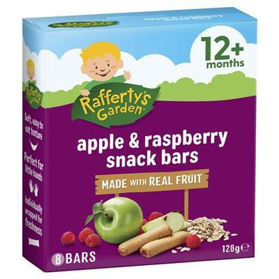 Rafferty's Garden Fruit Snack Bar Apple & Raspberry 12 Months+ 128g