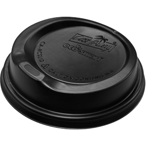 Hot Drink Cup Lid Black for 8/12oz cup 100pk