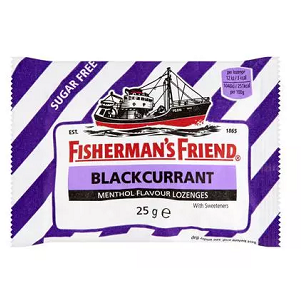 Fisherman's Friends Blackcurrant Flavour 99% Sugar Free Menthol Lozenges 25g