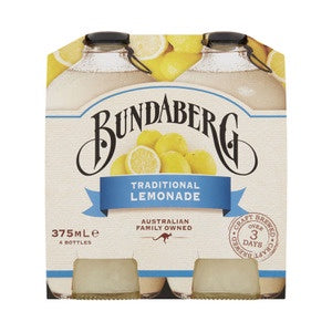 Bundaberg Traditional Lemonade Drink Bottles 375ml 4pk