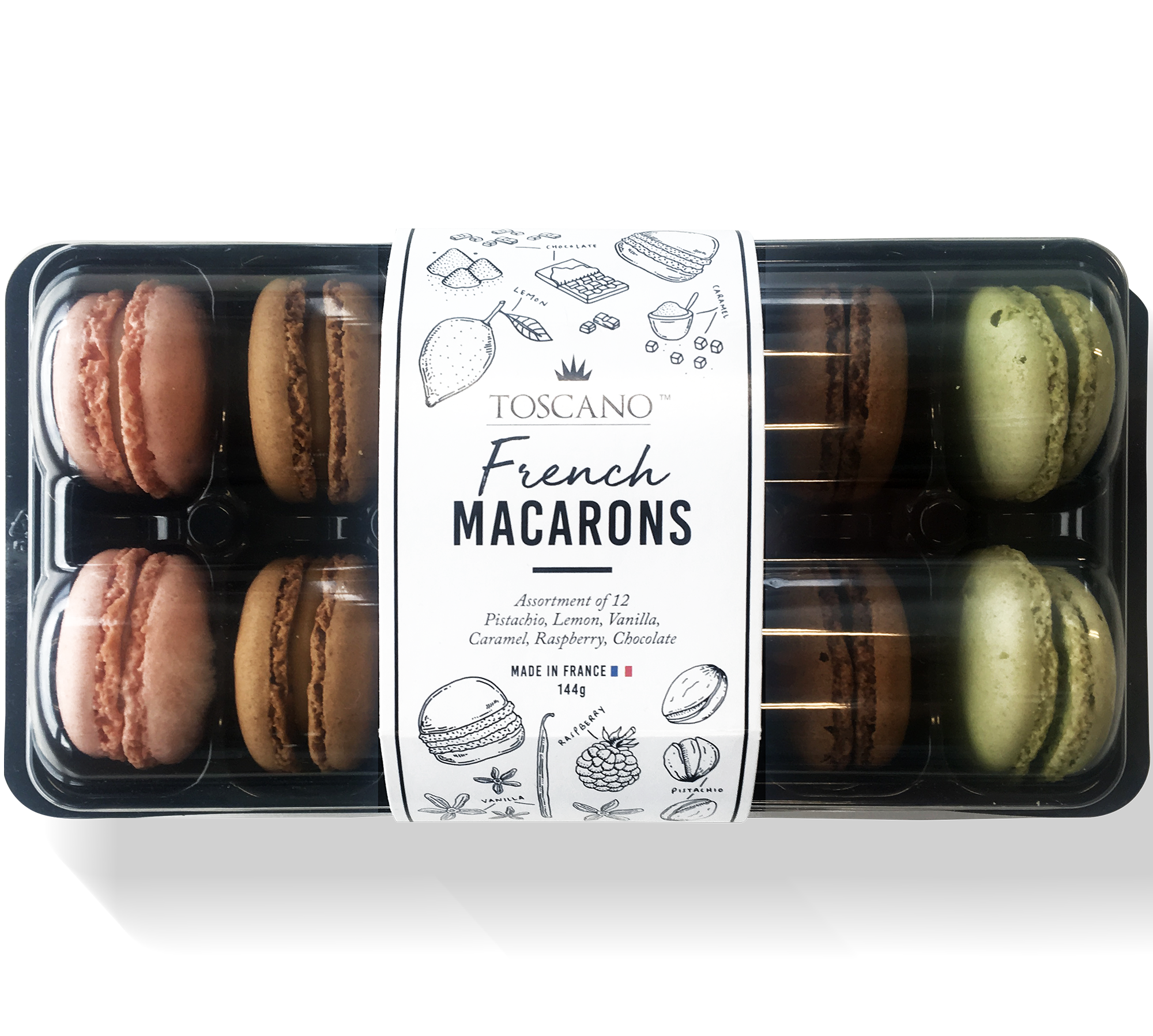 Toscano French Macarons 144g