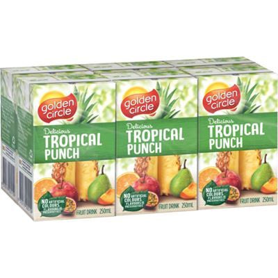 Golden Circle Tropical Punch Fruit Juice Boxes 6pk